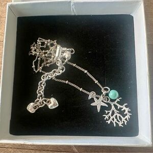 Brighton Caribbean Starfish Charm Brushed Silver Pendant Necklace